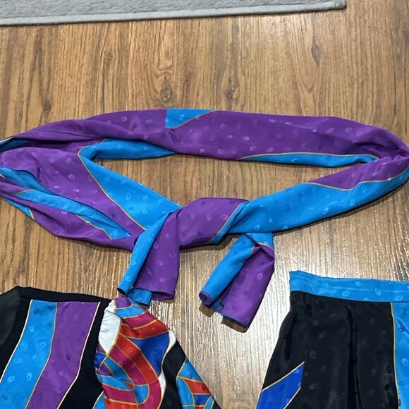 Anthony Sicari 3pc Sweater Top Silky Skirt & Scarf Womens 6 Retro Vintage USA - Picture 9 of 11